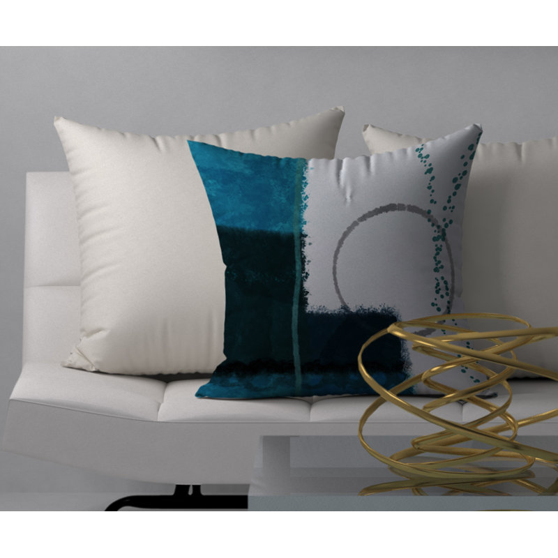 Abstract Reversible Throw Pillow, 20"x20"