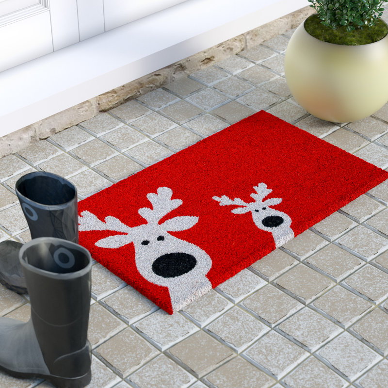 Non-Slip Christmas Outdoor Doormat, 17"W x 29"L