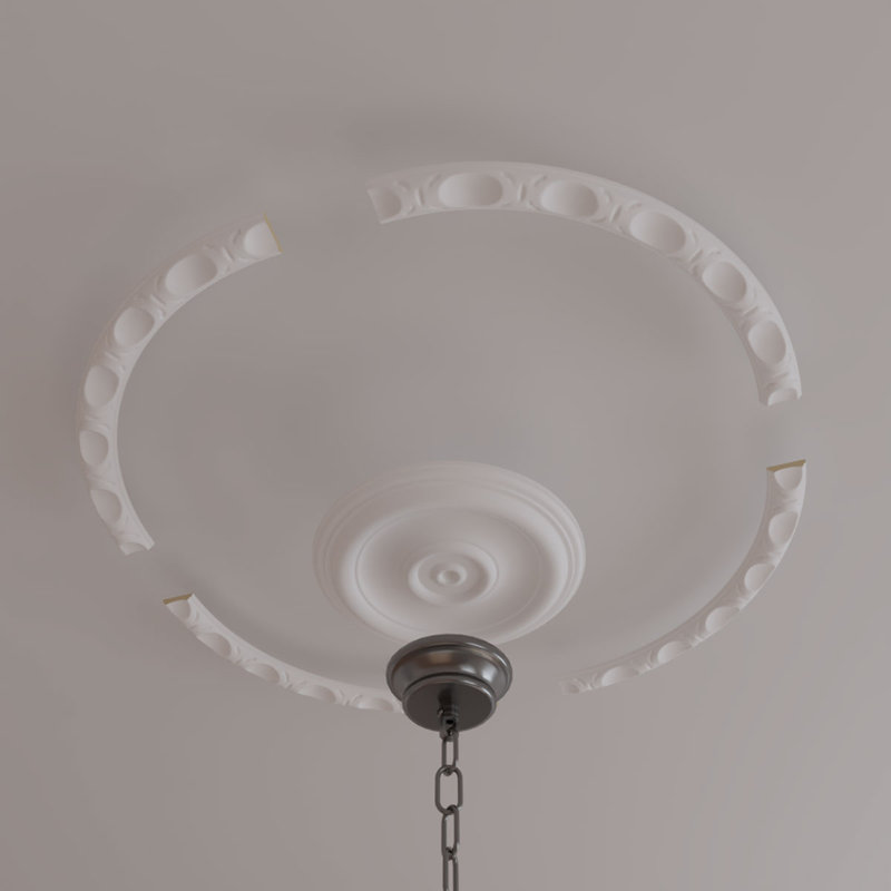 Ensemble d'anneaux de plafond Orrington, H 28,5 po x l 28,5 po x P 2,75 po, Simple (1/4 d'un cercle complet)