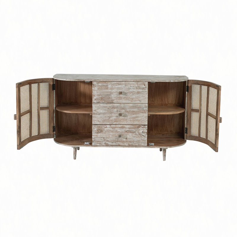 Console de 57 po x 16 po x 33 po avec portes cannes