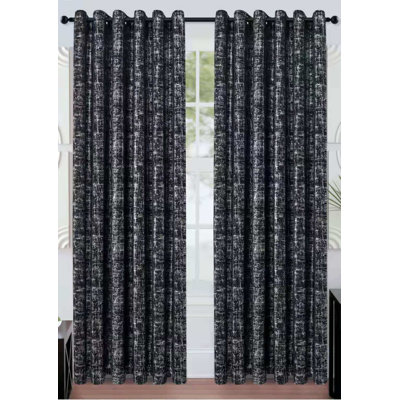 Freitas Glitter Eyelet Room Darkening Thermal Curtains