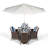 Karcher 4 Seater Dining Set with Cushions and Parasol-39926020