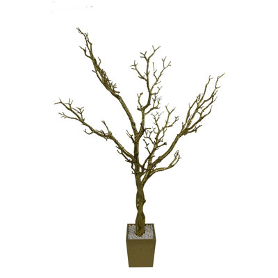 48'' Faux Tree in Wood Planter