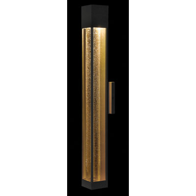 Vapor Crackled Glass Outdoor Armed Sconce