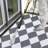 Outdoor Plastic Straw Rug – Waterproof Checkered Patio Rug with Non-Slip Backing, Modern Geometric Design for Backyard, Balcony, Camping, Picnic-1904122958