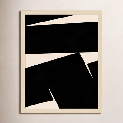 Black Plain Abstract Print by Little Dean
