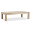 Table basse en bois d'eucalyptus brossé