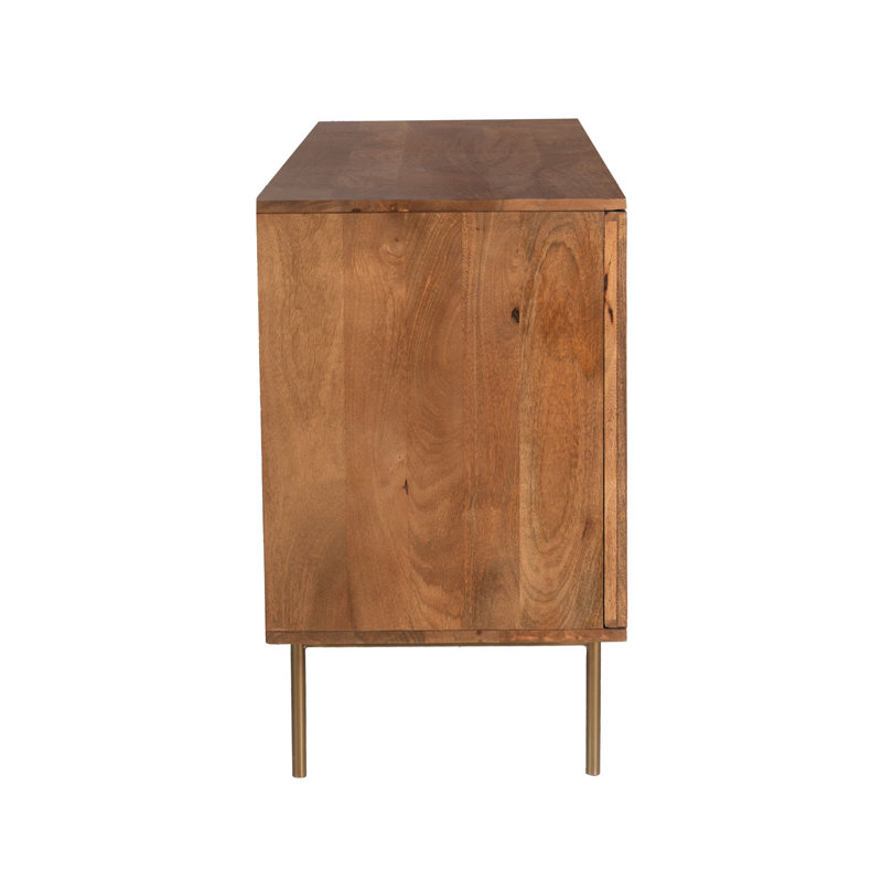Richmond 57.25'' Walnut Mango Wood Sideboard with Cane Panels
