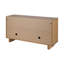 Buffet moderne, armoire de rangement 59 po x 15,75 po x 32,5 po avec 4 portes, panneau de fibres à densité moyenne et placage de frêne avec poignées en métal, finition naturelle, convient-130194599