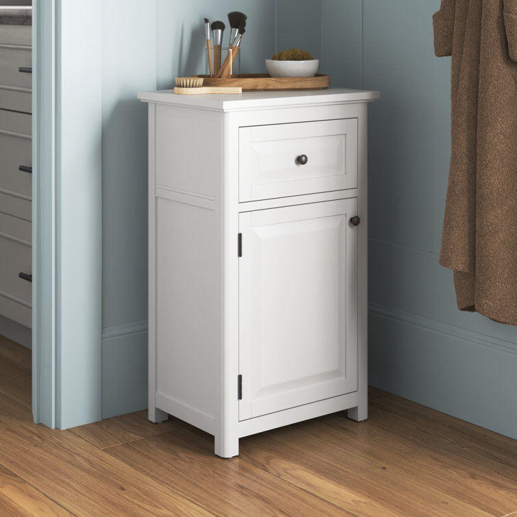 Dorset 17 in. W x 29 in. H Freestanding Floor Bath Storage Cabinet with Door in White Dorset 17 in. W x 29 in. H Freestanding Floor Bath Storage Cabinet with Door in White