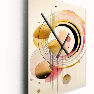 Horloge murale moderne abstrait coloré II