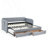 Modern Twin Size Upholstery Daybed With Trundle Bed And Two Storage Drawers, Extendable Daybed-1890899654