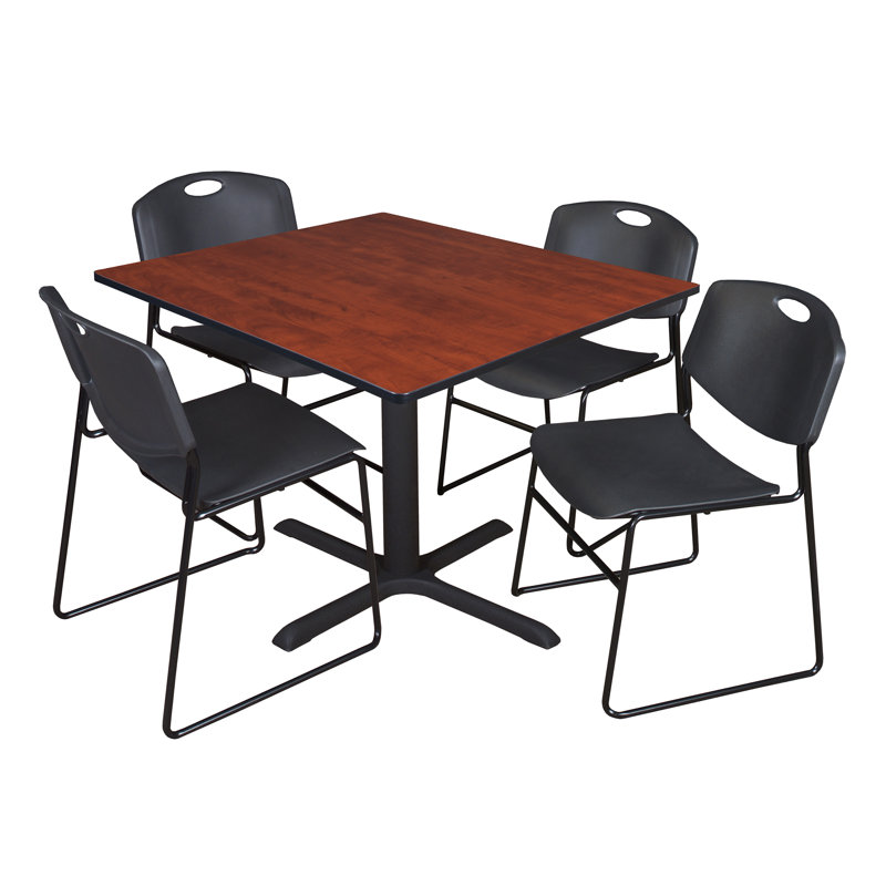 Table de salle à manger Neyland Cain, Noir, H 29 po x l 36 po x P 36 po, Cerisier