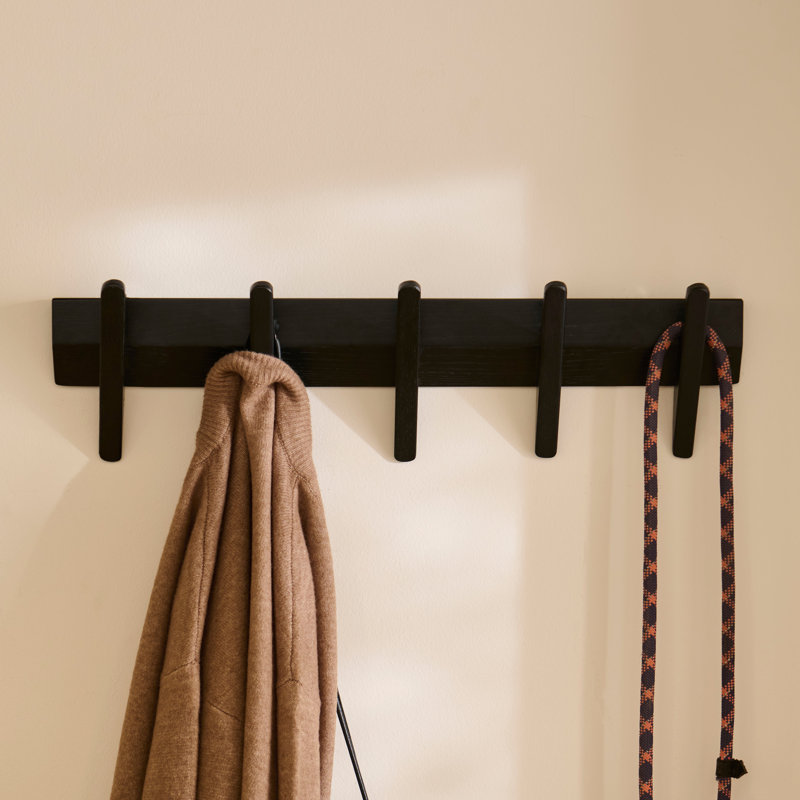 Small Coat Rack, 60cm, Black Oak