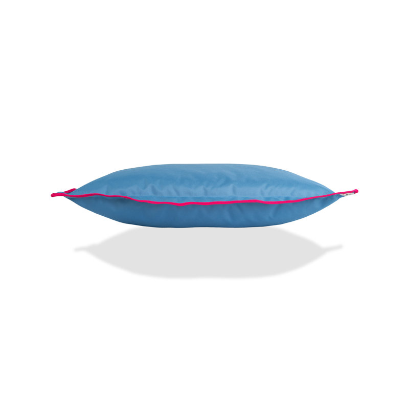 Indoor / Outdoor Square Throw Cushion, Blue/Pink