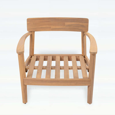 Ensemble de fauteuils club en bois d'acacia avec coussins de siège confortables pour une détente et une durabilité en plein air