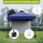 Auvent escamotable de 10 pi x 10 po avec parois latérales pour auvent extérieur imperméable et à une pression-109519361