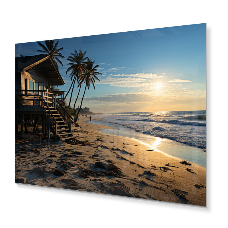 Beach Photo Tropical Vibes III - Décoration murale nautique et plage en métal, H 12 po x l 20 po x P 1 po