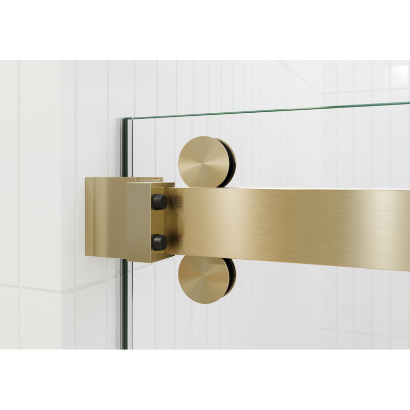 Polaris 60 in. x 78 in. Fully Frameless Sliding Bypass Shower Door, Brushed Bronze