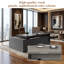Bureau de direction luxueux et ergonomique avec design en L personnalisable et nombreuses solutions de rangement-2059420602-2059420603