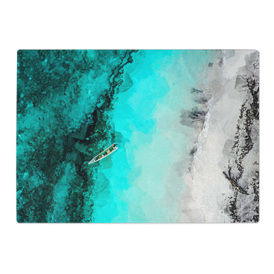 Tempered Glass Above Atauro Island Chopping Board