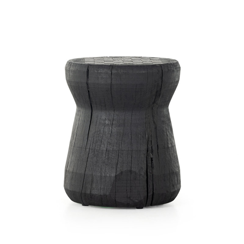 Wesson Chess Table, Carbonized Black/Ivory