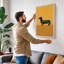 Dachshund Profile Minimalist - Wrapped Canvas-2139609008-2139609036