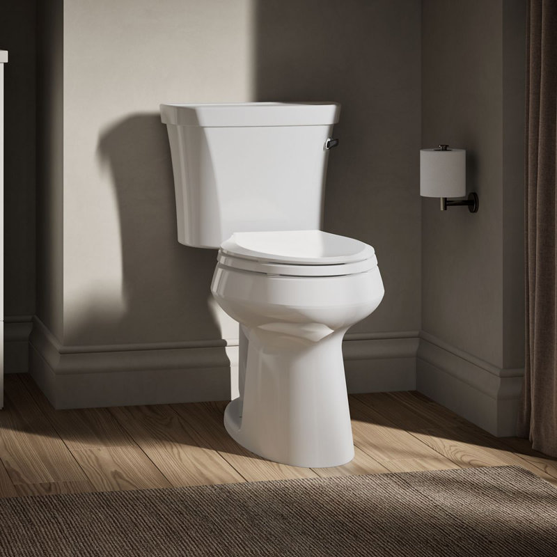 Highline 1 GPF Water Efficient Elongated Two-Piece toilet (Seat Not Included), Right-Hand, White