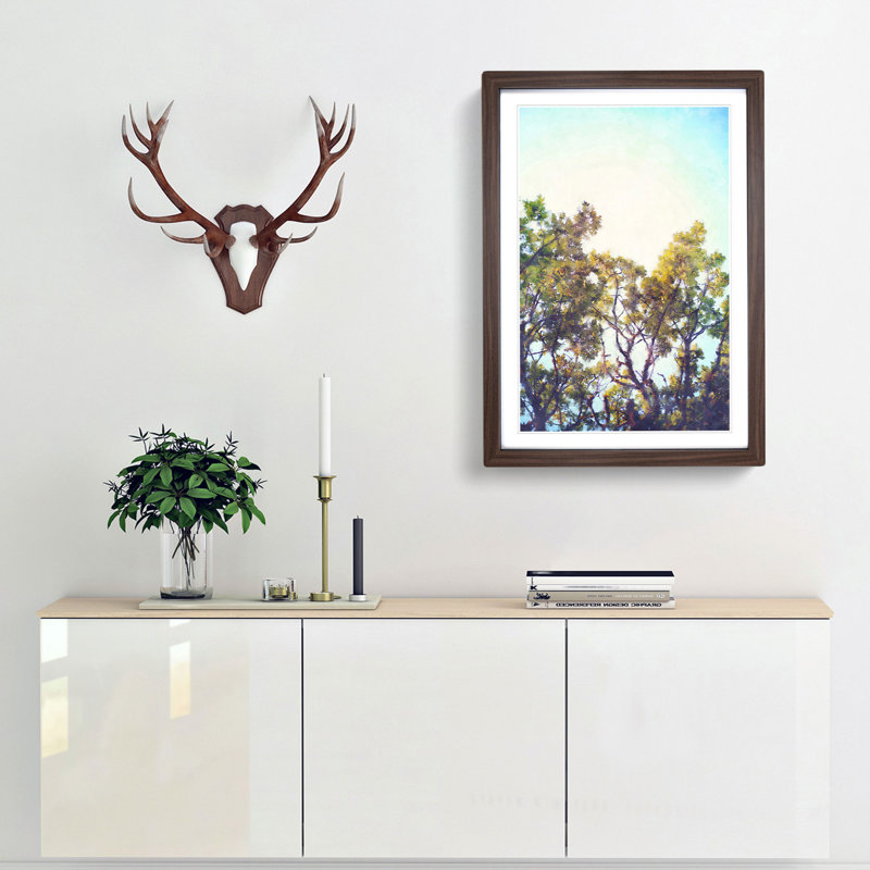 Branches Of An Oak Tree - Single Picture Frame Print on MDF, 33cm H x 24cm W x 2cm D, Walnut Framed