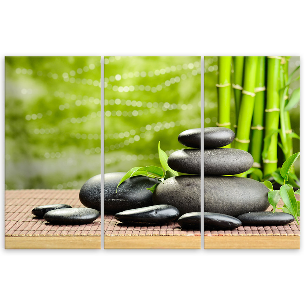 Leinwandbild Zen Spa Bamboo Stones