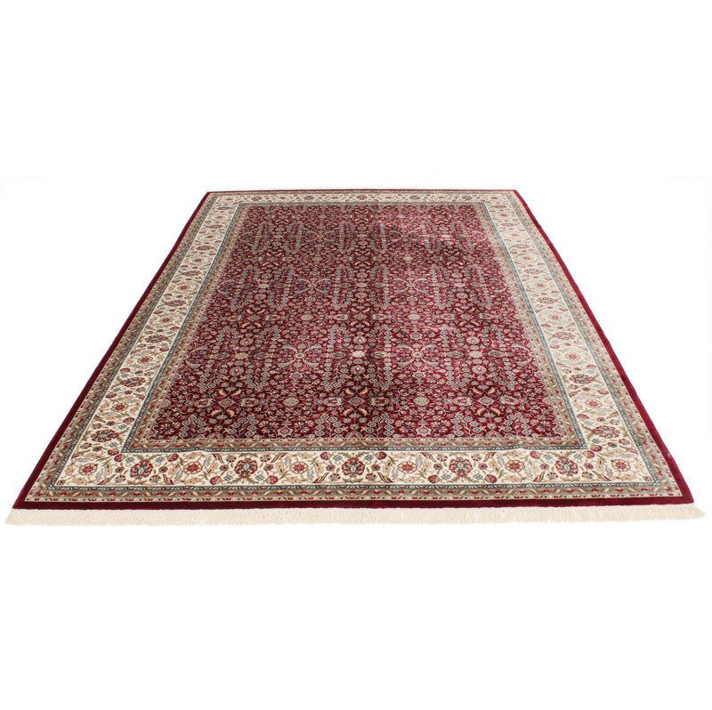 Tapis turc ivoire et rouge 7 x 7 x 7