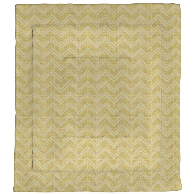 Édredon simple en microfibre Rhonda Cheval, Édredon très grand, Jaune / crème