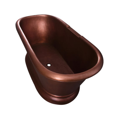 59.87'' x 31.75'' Soaking Copper Bathtub
