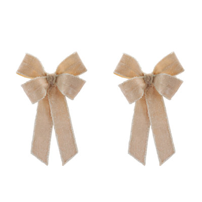 Ornement en arc en velours scintillant (ensemble de 2)