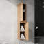 Armoire de salle de bain latérale 12 po, murale, 2 portes silencieuses à fermeture, contemporaine, option de rangement abondante, portes imitation chêne avec fermeture en douceur, modernité, grand choix,-1358873585