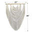 Grande décoration murale en macramé, tapisserie d'art Boho l 27 po x L 36 po pour hall d'entrée urbain, salon, chambre à coucher, tête de lit tissée, art en fibre de verre sur canapé (perle de bois)