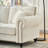 63" Modern 2-Seater Sofa with Rolled Arms,Chenille Upholstered Couch with Wood Legs and Nailhead Trim for Living Room, Apartment,Beige-1556236599
