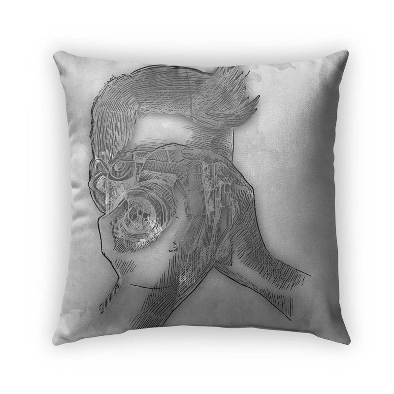 Housse et insert pour coussin carré Photographe, 24" X 24"