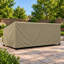 Housse de canapé de patio résistante aux intempéries avec protection en PVC respirante et durable, ourlet élastique réglable, sangles à fermeture par clic et trous-83488266-105225721