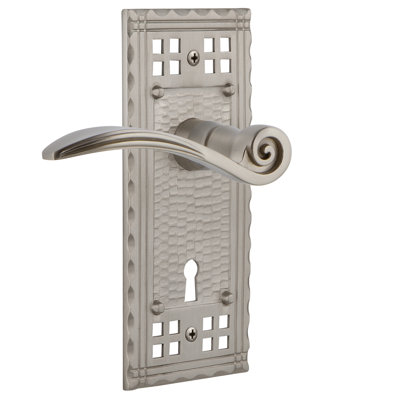 Craftsman Plate Double Dummy with Decorative Keyhole and Swan Lever