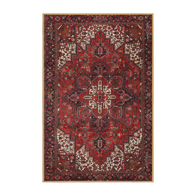 Tapis oriental rouge / rose Isma