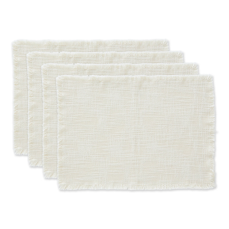Napperon en coton 14,5 "Chrishaun, Crème