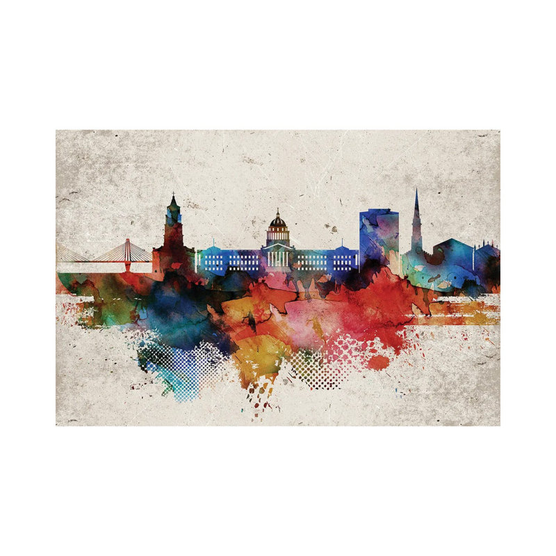 Charleston Abstract - Wrapped Canvas Print, 20.32cm H x 30.48cm W x 1.91cm D