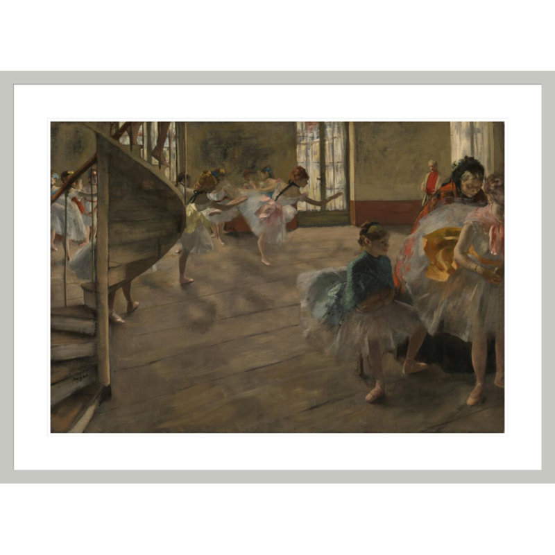 «The Rehearsal» par Edgar Degas, impression giclée encadrée, H 30,84 po x l 41,5 po