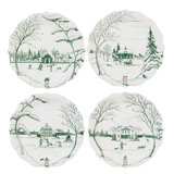 Country Estate Winter Frolic Party Plate Assorted Set Of 4