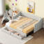Upholstered Daybed With Extendable Design-190355480