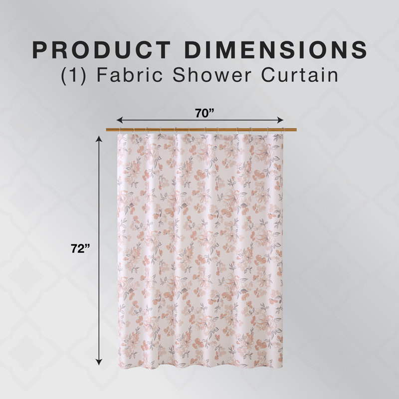 Eldrige Floral Shower Curtain 1-Piece
