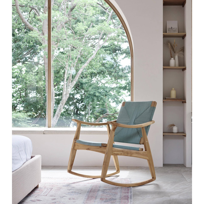 Izapa Rocking Chair, Natural, Colonial Pattern