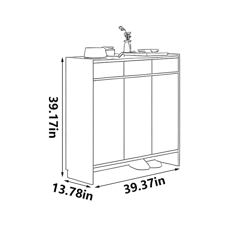 Rangement à chaussures tendance, 39.17" H x 39.37" W x 13.78" D