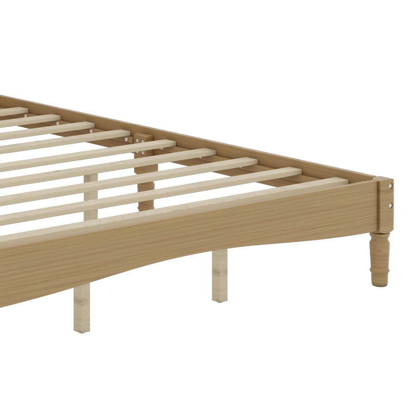 Grand lit plateforme en bois